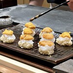 鮨旬美西川 - ウニのせて