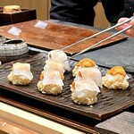 鮨旬美西川 - イカの細切りのせて