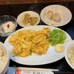 Chuuka Yamucha Kanei - カニ肉とたまごの炒め定食 1100円。