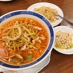 福満園 - ランチ　タンタン麺＋半チャーハン