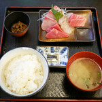 たんぽぽ - 刺身3色定食 ¥1,500