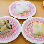 かっぱ寿司 - イカ・赤にし貝・つぶ貝