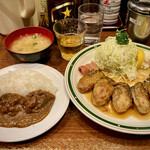 かつれつ四谷たけだ - ●カキバ肉増しチョイがけ中瓶