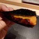 くろ﨑 - クエの味噌漬を磯辺で