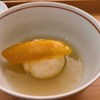 日本料理 晴山 - からすみと大根のお饅頭