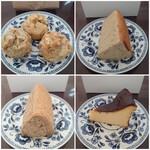 DAIBAN COFFEE cafe - テイクアウトしたスコーン各240円(くるみ、紅茶とオレンジピール、チョコナッツ)、ケーキ各530円(バナナシフォン、バスクチーズケーキ、紅茶のシフォン)✨お土産も豊富で嬉しいです♪