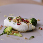 RESTAURANT CREA - セットメニュー／選べるメイン料理：白身魚の網焼き　シェリービネガー風味