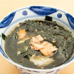 Ochazuke（boiled rice with tea）(salmon, cod roe, plum, seaweed)