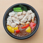 Eat salad chicken curry rice bowl Chicken breast