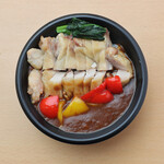 Eat salad chicken curry rice bowl Momo