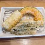 Tempura Ichidai - 一代定食、いか・穴子・南瓜です。（2023.1 byジプシーくん）