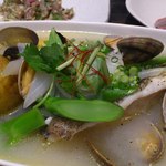Asahichou Sutando - 白身魚とアサリと野菜の塩煮（名前忘れました・・・）