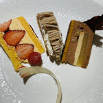 シェ・イノ - フルジエ　モンブラン　洋梨とチョコレートのケーキ