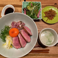 博多 鴨すき 鴨しゃぶ なかもぐろ - 炭火鴨丼定食(1480)