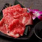 Yakiniku Sukiyaki Jun - 黒毛和牛ロース炙り焼きすき（割りした＋卵黄）￥2,380