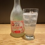 天ぷら 天寅 - 山梨白桃ソーダ割り（ロック・水割りもできます）