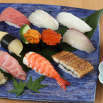 やまよし - 特上にぎり『あおい』赤出し付き　5,500-