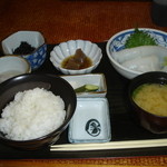 魚いちず - イカ糸造り定食