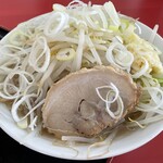 ラーメン もっけだの - 『ハーフラーメンニンニクヤサイマシマシ+ネギ』