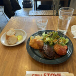 GRILL STOVE - ランチ(タラのフライ、ハンバーグ、クリームコロッケ)