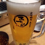 大阪焼肉・ホルモン ふたご - スーパードライ605円