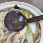 もかレスト喫茶 - 鍋焼うどん並盛　汁