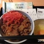 吉野家 - 2013.6.15(土)15時　牛丼並280円+玉子50円