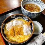 Toranomono osakaya sunaba - 半かけとミニヒレカツ丼セット