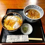 虎ノ門 大坂屋 砂場 - 半かけとミニヒレカツ丼セット