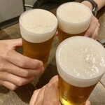 Chuuka Honda - 生ビールで乾杯