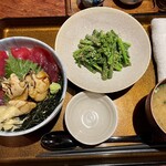四季の味 さくれ - 牡蠣時雨煮と鮪丼（1000円）