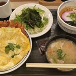 Katsuya - ふわたま白カツ丼(竹)Aセット+うどん