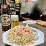 品香園 - 五目チャーハンと2本目の瓶ビール