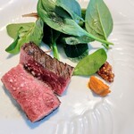 La Brianza - 北海道産黒毛和牛A5ランク内もも炭火焼き。Oさんの火入れはいつもバッチリ!! 塩味具合もバッチリ!! 美味しくてまたお願いします〜