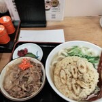 因幡うどん - 牛めしをセット