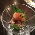 大淀河畔 みやちく - 焼肉 みやちくランチの小鉢  宮崎牛タンの唐揚げ