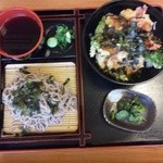 Kutsurogi Tei - 天丼セット（うどんor蕎麦＆コーヒー付）890円