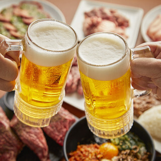 Popular Yakiniku (Grilled meat) can-eat yakiniku course starting from 3,500 yen! All-you-can-drink included for +1500 yen