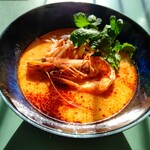 Laithai - 【2023.1.26(木)】トムヤムクンラーメン(並盛・120g)セット1,500円のトムヤムクンラーメン