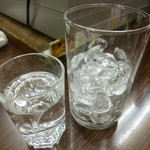 平野屋 - 2013.06 焼酎芋（２２０円）ロックで頂きました♪焼酎とウイスキーがは５種類くらい揃えてありました。