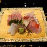 食彩播 - お造り　中トロ　鯛　ほっき貝　金目鯛　蛸