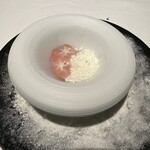 ラ・ヴァガボンド - いちご大福　紅ほっぺ　チーズのアイスパウダー