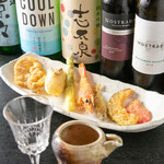 Jiza Kana To Hakata Tempura Ban Ya Shimochou - 天麩羅はワインにも合います。