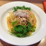 カフェ チルコリーノ - 900円のランチセット　真鯛とトマトのアーリオオーリオ20130615