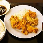 もん多 - 定食Bから揚げです。