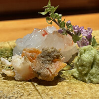 乙女寿司 - 牡丹海老と卵巣