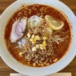 旭川らぁめん としまる - 「火山ラーメン(激辛)」@1050＋「大盛り」@200