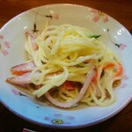 菊乃家本店 - お通しのスパゲッティサラダ