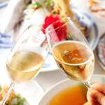 Kaisembuffedaininguginzahappou - お祝いのテーブルに欠かせないワインも豊富な取り揃え。