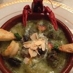 サラマンジェ ド イザシ ワキサカ - エスカルゴとザリガニ　ロックフォールチーズのココット